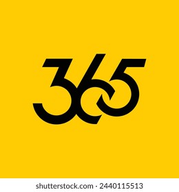 365 Logo, 365 number letter logo icon designs vector