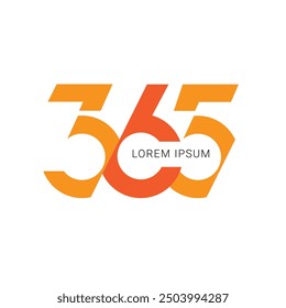 365 Logo, 365 número de la letra logo icono diseños Vector