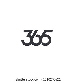  365 Number Letter Logo  Icon Designs Vector