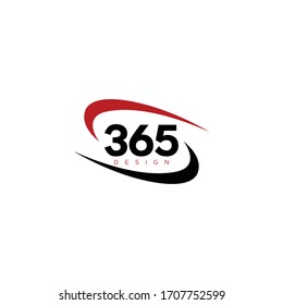 365 number letter logo icon designs vector