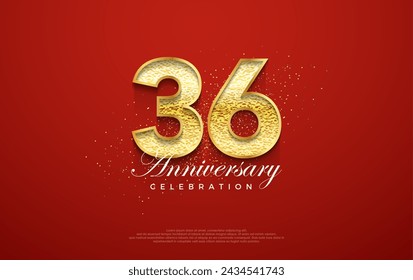 36th anniversary number, for a birthday celebration. premium vector backgrounds. Premium vector background for greeting and celebration.
