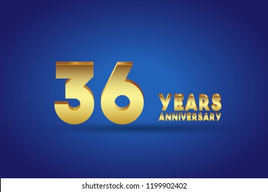 36th Anniversary numbers. background for anniversary