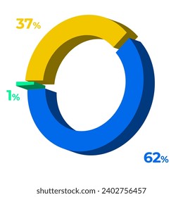 37 62 1 3d donut pie chart illustration eps vector 