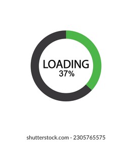 37% circle diagrams Infographics vector, 37 Percentage ready to use for web design.