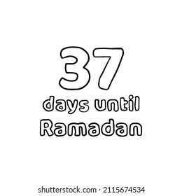 37 Days to Ramadan (37 Hari Menuju Ramadhan) Pencil Sketch Illustration