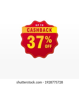 37 discount, Sales Vector badges for Labels, , Stickers, Banners, Tags, Web Stickers, New offer. Discount origami sign banner