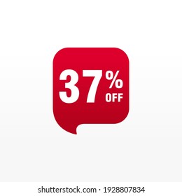 37 discount, Sales Vector badges for Labels, , Stickers, Banners, Tags, Web Stickers, New offer. Discount origami sign banner
