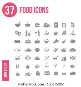 37 Food Icons Set