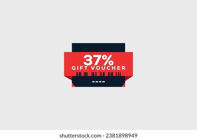 37% Gift Voucher Minimalist signs and symbols design with fantastic color combination and style