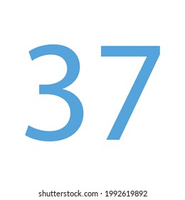 VECTOR DE ARTE DE CLIP SENCILLO DE 37 NÚMEROS
