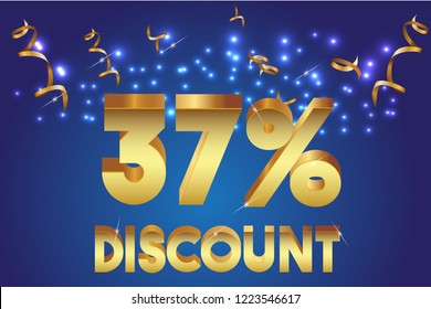 37% off discount promotion sale,  sale promo marketing.
