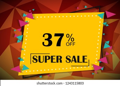 37% off discount promotion sale,  sale promo marketing.