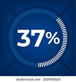 37 % zählen auf dunkelblauem Hintergrund