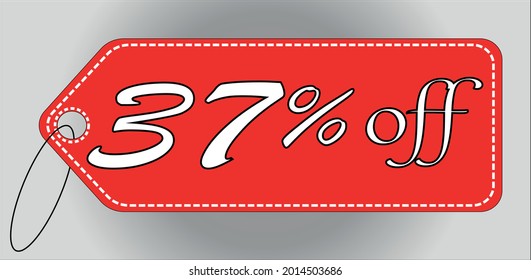 37 % Rabatt auf die rote Markierung. 37 % Rabatt-Tag für Angebote und Angebote
