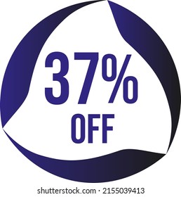 37 percent off vector violet blue circle format