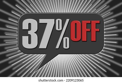 37 percent promotion banner tag