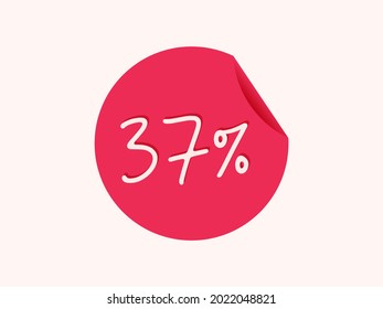 37 percent sticker, 37% image
