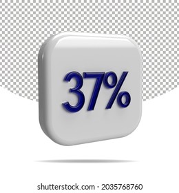 37 % de representación 3D, transparente