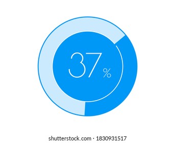 37% Percentage, 37 Percentage diagrams infographic