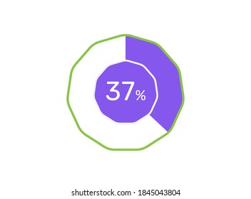 37 Percentage, 37% Percentage ready to use for web design, infographic or business 