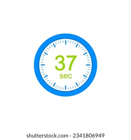 37 second timers Clocks, Timer 37 sec icon.