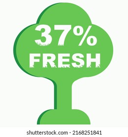 37% Vector Illustration of Fresh food everyday graphic label or sticker on white background, vector design illustration. Suitable for product label