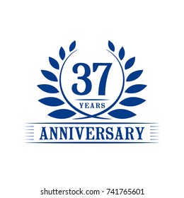 37 years anniversary logo template.
