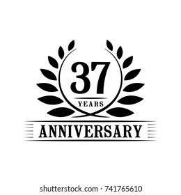 37 years anniversary logo template.