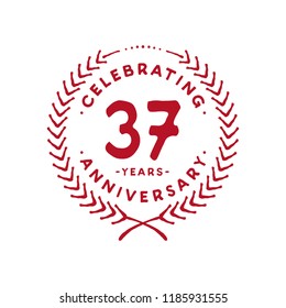 37 years design template. 37th vector and illustration.