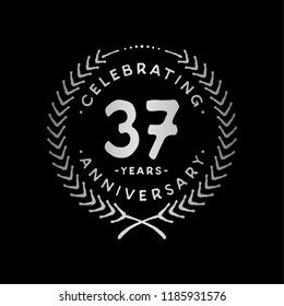 37 years design template. 37th vector and illustration.