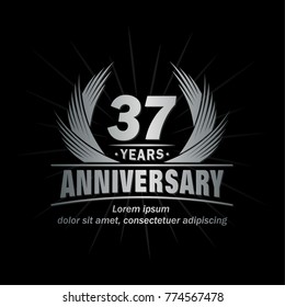 37 years design template. Anniversary vector and illustration template.