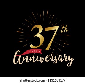 45 Years Gold Anniversary Celebration Simple Stock Vector (Royalty Free ...
