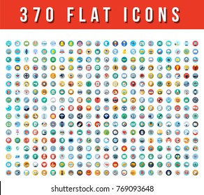 370  Flat Vector Icons