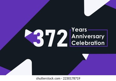 372 years anniversary celebration modern banner template design