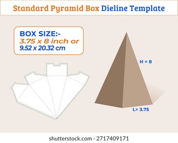 3,75 x 8 Zoll Standard Pyramid Box