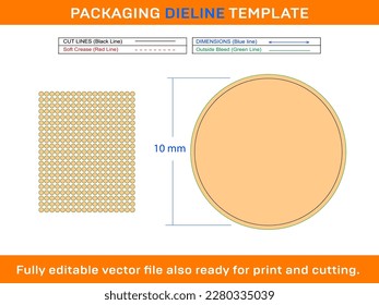 378pcs 10 mm CIRCLE or ROUND label sticker dieline template