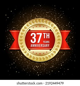 37th anniversary design template. vector template illustration