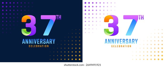 37th anniversary logo with colorful colors