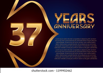 37th Anniversary numbers. background for anniversary