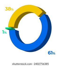 38 61 1 3d donut pie chart illustration eps vector 