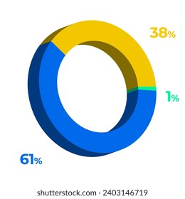 38 61 1 3d donut pie chart illustration eps vector 