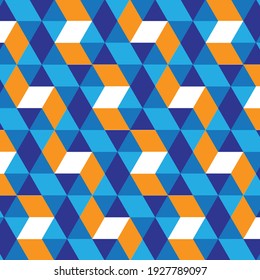 38 Abstract geometric pattern with lines, rhombuses vector background.