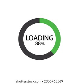 38% circle diagrams Infographics vector, 38 Percentage ready to use for web design.