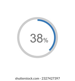 38% circle diagrams Infographics vector, 38 Percentage ready to use for web design.