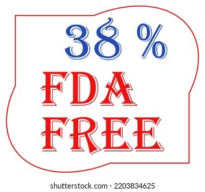 38 % Dandruff Free banner tag product label vector illustration art isolated on white background in various colors