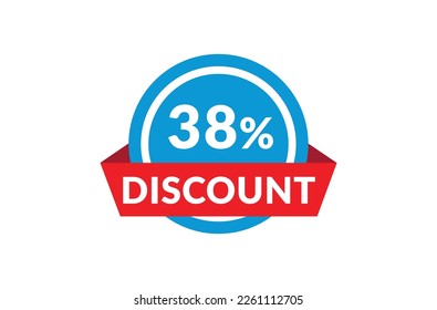 38% of discount, Discount price, Special offer discount.