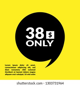38 dollars only - emblem, label, badge,sticker, logo.Designed for your web site design, logo, app, UI