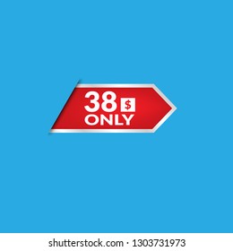38 dollars only - emblem, label, badge,sticker, logo.Designed for your web site design, logo, app, UI