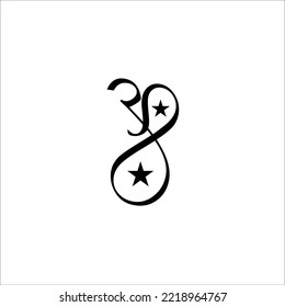 38 letter vector logo design symbol