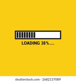 38% carregando ilustrações de design de vetor de ícone